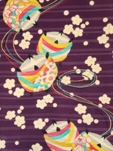 糸巻　二越横段入り縮緬　長着