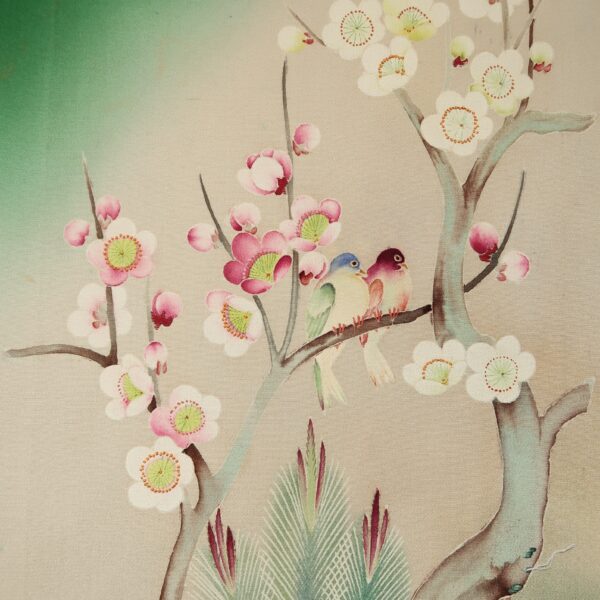 枝梅　ニ越縮緬　長着