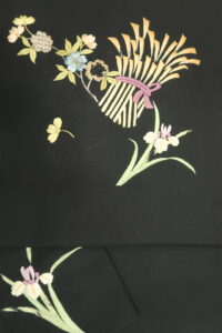 柴に杜若　　塩瀬　　名古屋帯