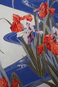 流水に菖蒲　　二越縮緬　　羽織