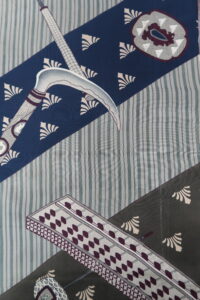 そろばん・カマ　　平絹　　羽裏