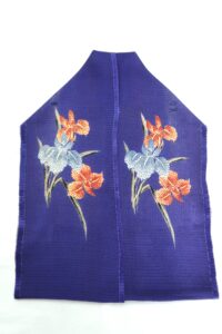 杜若　　絽縮緬　　半衿