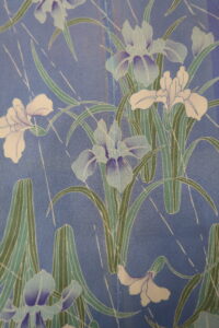 燕子花(かきつばた)(杜若)　　縮緬　　長着